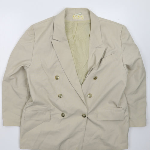 Katrin Womens Beige   Jacket Suit Jacket Size 20