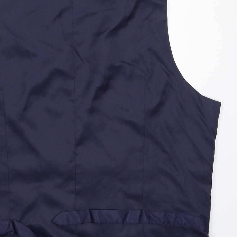 Marks and Spencer Mens Blue Check  Jacket Suit Waistcoat Size 40