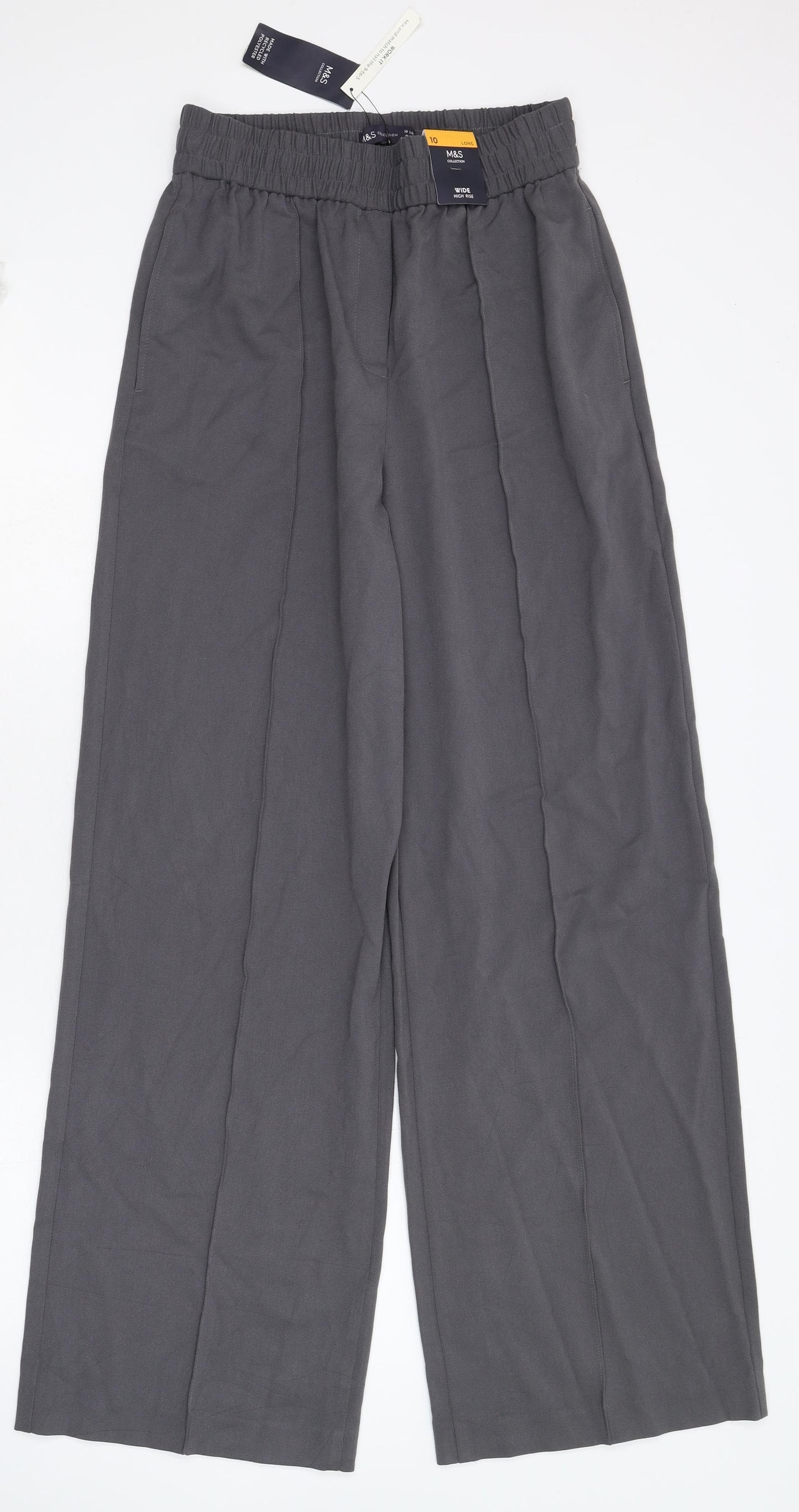 Marks and Spencer Womens Grey   Trousers  Size 10 L31 in