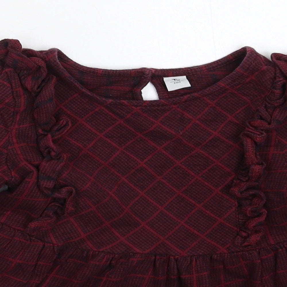 TU Girls Multicoloured Check  Basic T-Shirt Size 7 Years