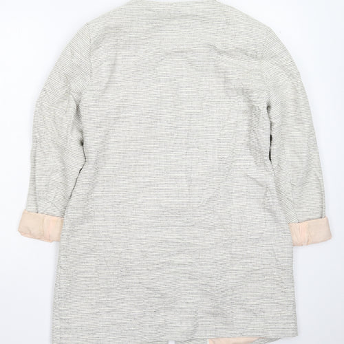 Kenar Womens Grey Striped  Jacket Blazer Size 14