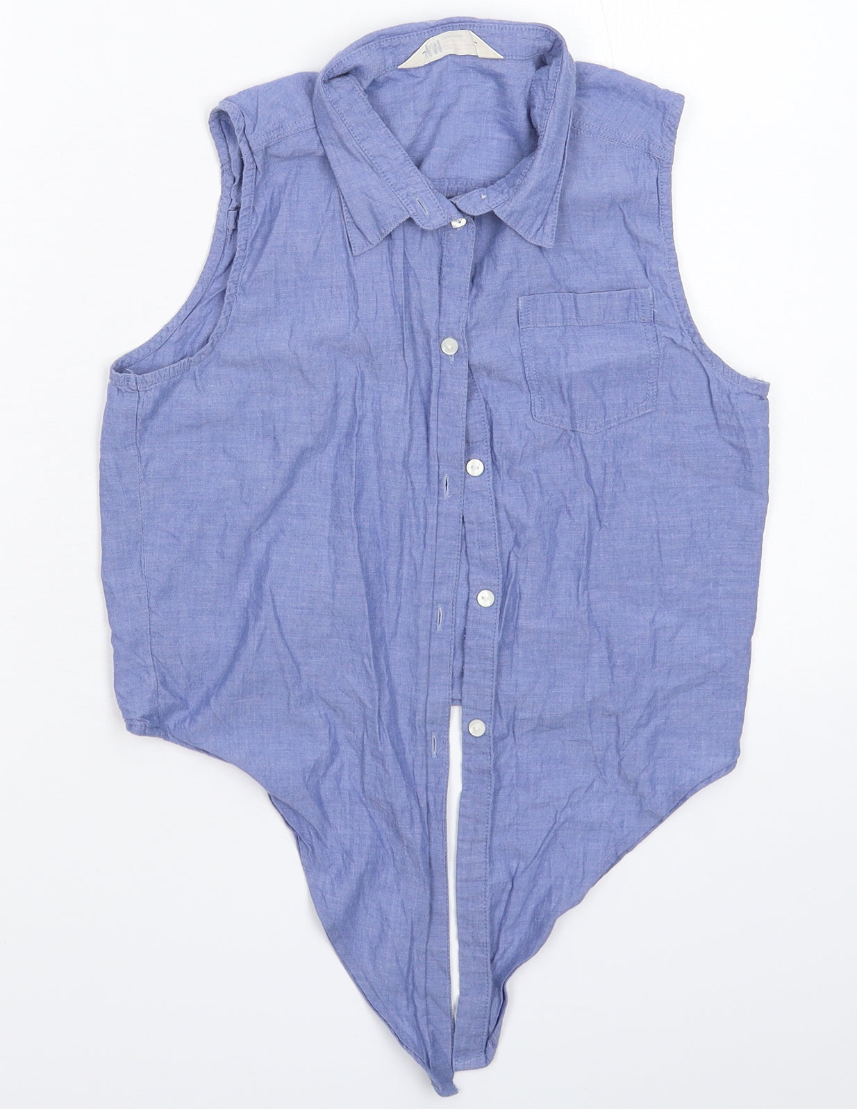 H&M Girls Blue   Basic Button-Up Size 14 Years
