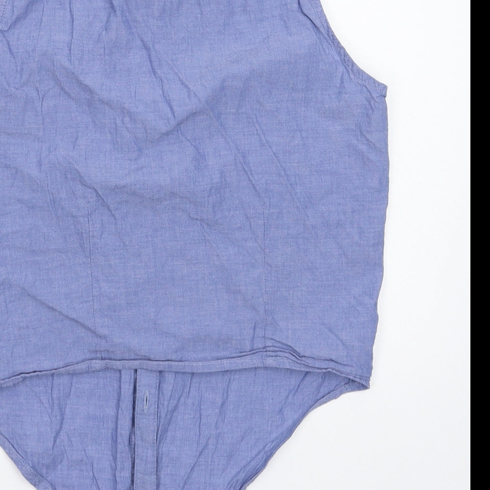 H&M Girls Blue   Basic Button-Up Size 14 Years
