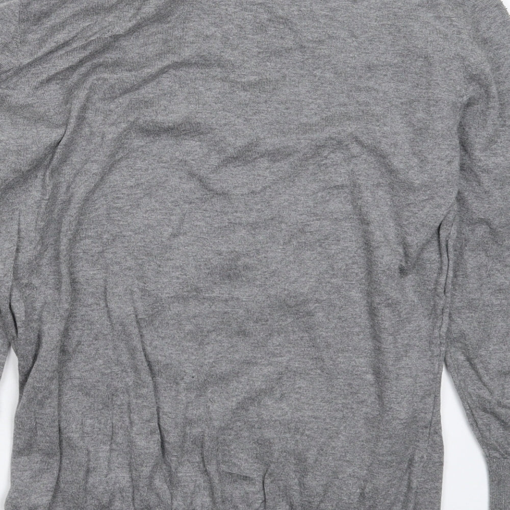 H&M Womens Grey  Knit Cardigan Jumper Size M