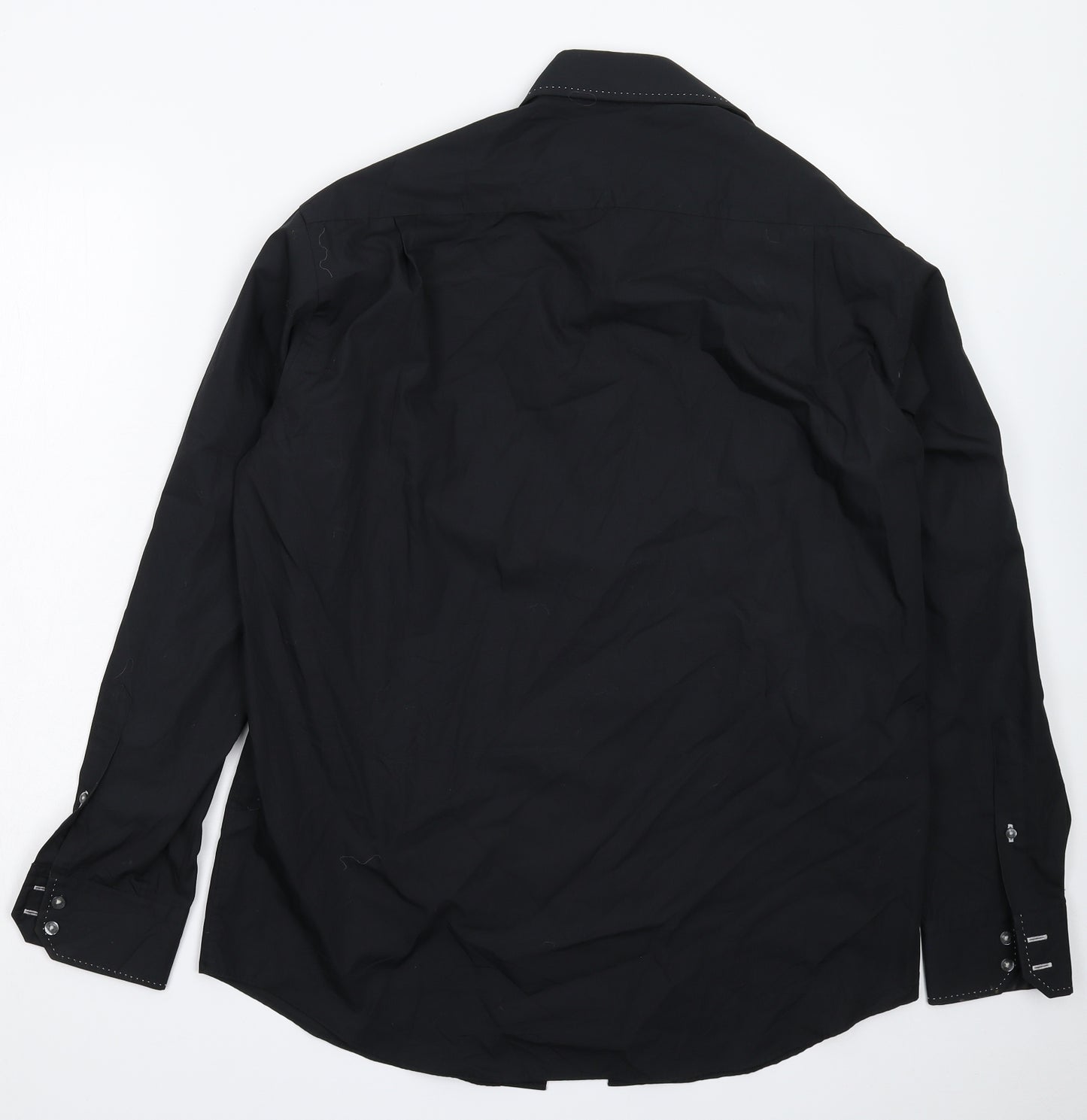 Balmain Mens Black    Dress Shirt Size 16