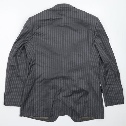 Cerruti Mens Grey Striped  Jacket Suit Jacket Size 40