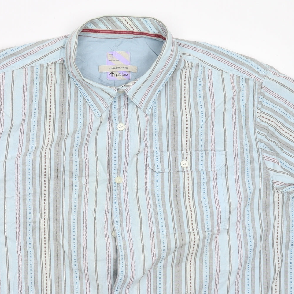 Fat Face Mens Multicoloured Striped   Button-Up Size 2XL