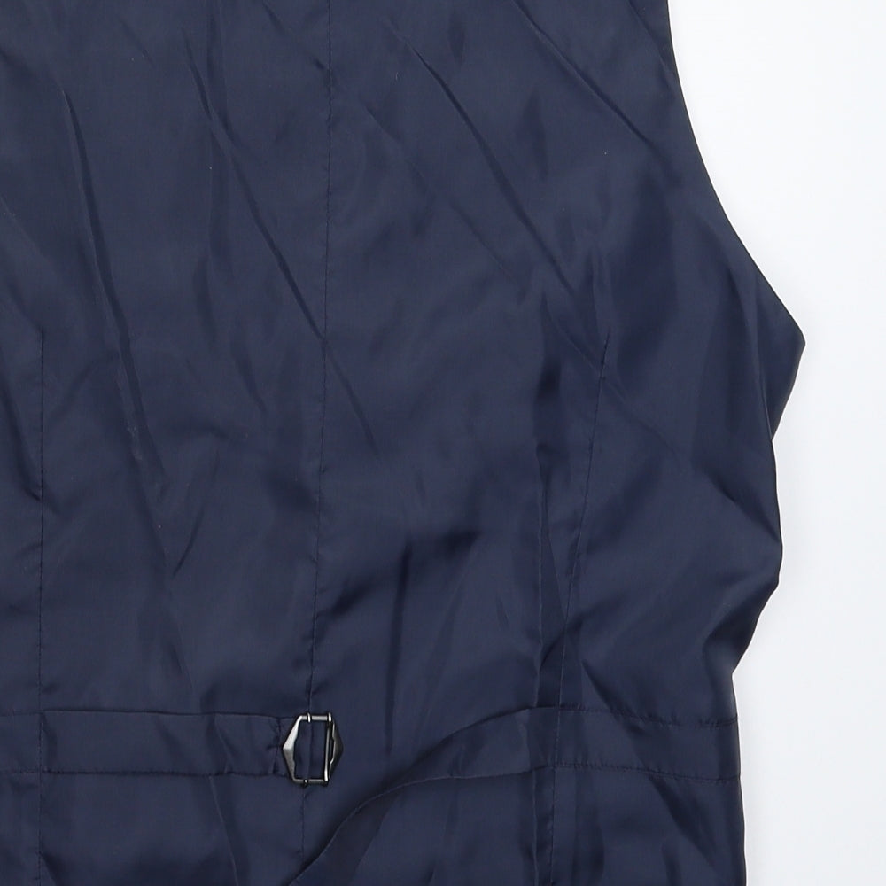 Marks and Spencer Mens Blue   Jacket Suit Waistcoat Size S