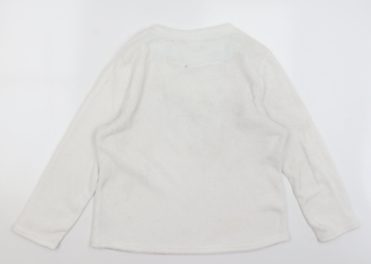 Love Sleep Womens White Solid  Top Pyjama Top Size L  - Dream