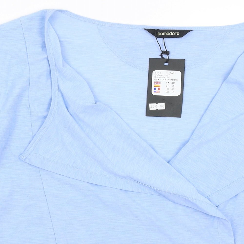 Pomodoro Womens Blue   Cardigan Jumper Size 20
