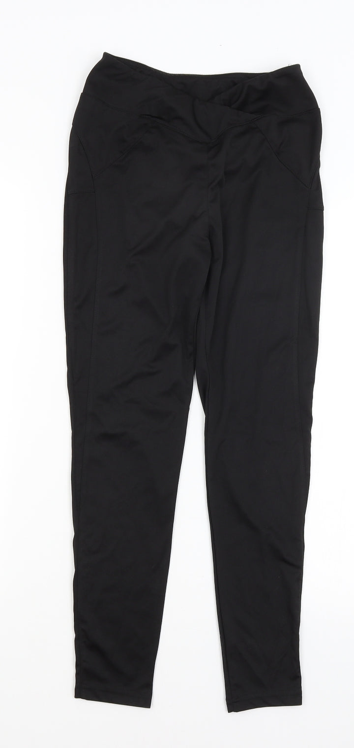 Preworn Womens Black Compression Leggings Size S L25 in