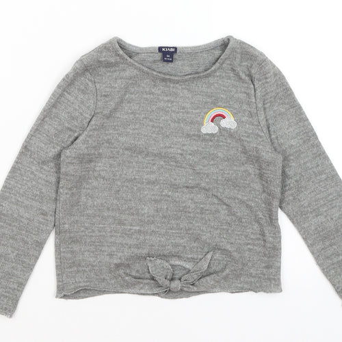 Kiabi Girls Grey   Basic T-Shirt Size 5 Years