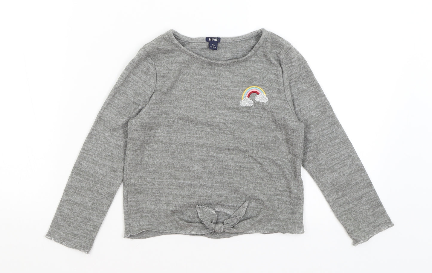 Kiabi Girls Grey   Basic T-Shirt Size 5 Years