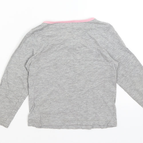 In Extenso Girls Grey   Basic T-Shirt Size 4 Years  - Unicorn