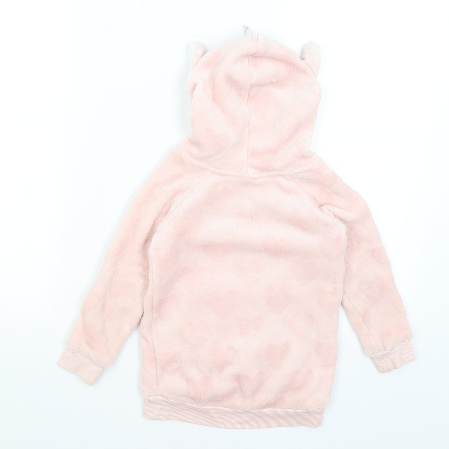 H&M Girls Pink   Pullover Hoodie Size 3-4 Years  - Unicorn League