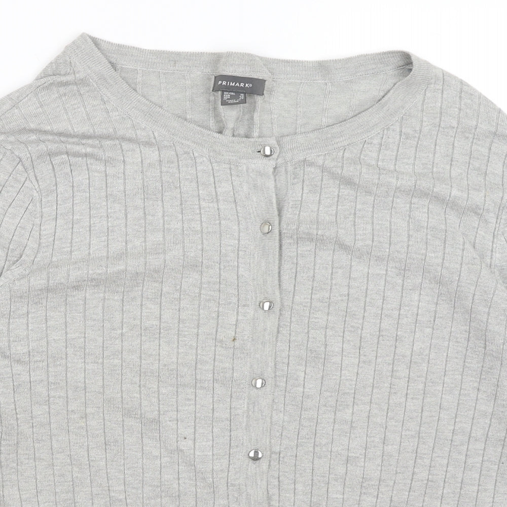 Primark Womens Grey   Cardigan Jumper Size 16
