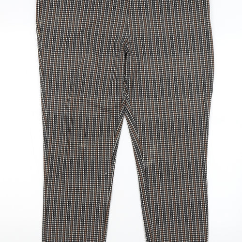 Klass Womens Brown Houndstooth  Trousers  Size 16 L28 in