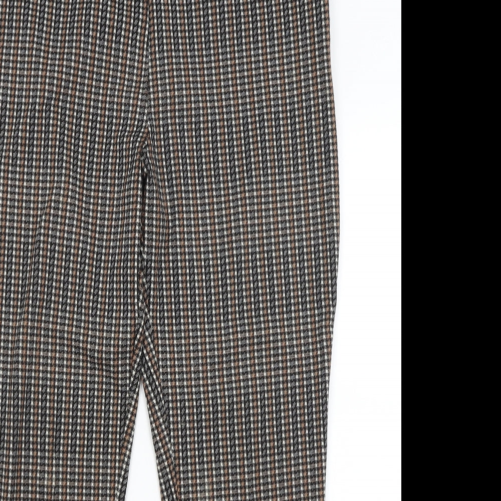 Klass Womens Brown Houndstooth  Trousers  Size 16 L28 in