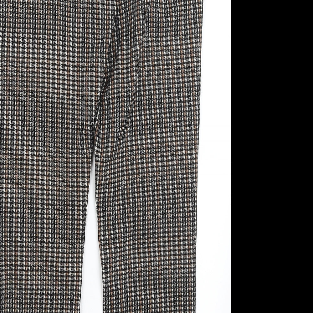 Klass Womens Brown Houndstooth  Trousers  Size 16 L28 in