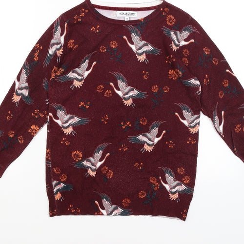 Collection Womens Red   Pullover Jumper Size 10  - Cranes