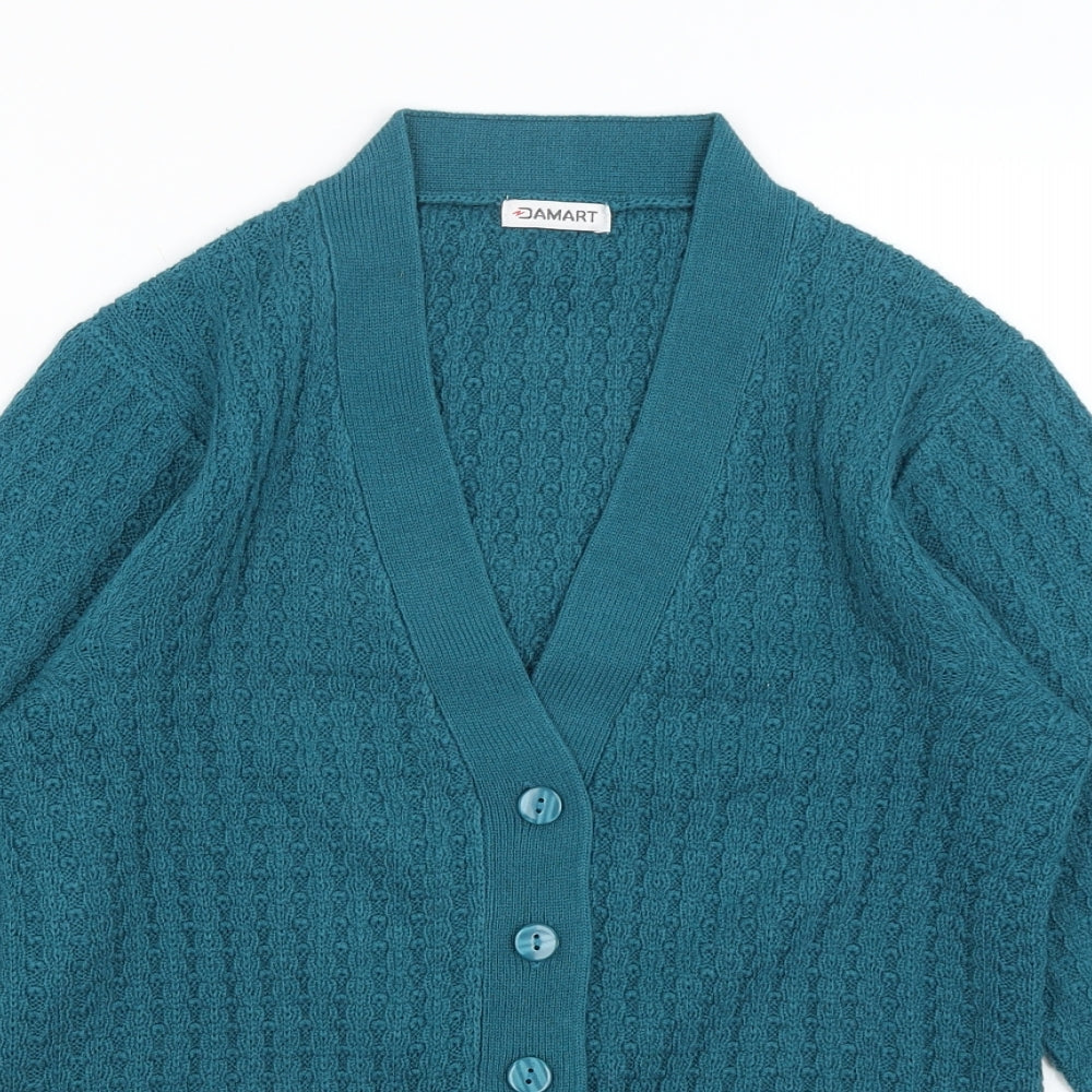Damart Womens Blue   Cardigan Jumper Size 8