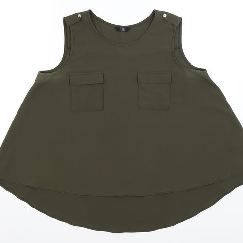 F&F Womens Green   Basic Tank Size 14