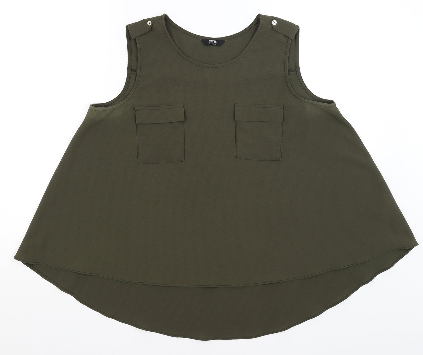 F&F Womens Green   Basic Tank Size 14