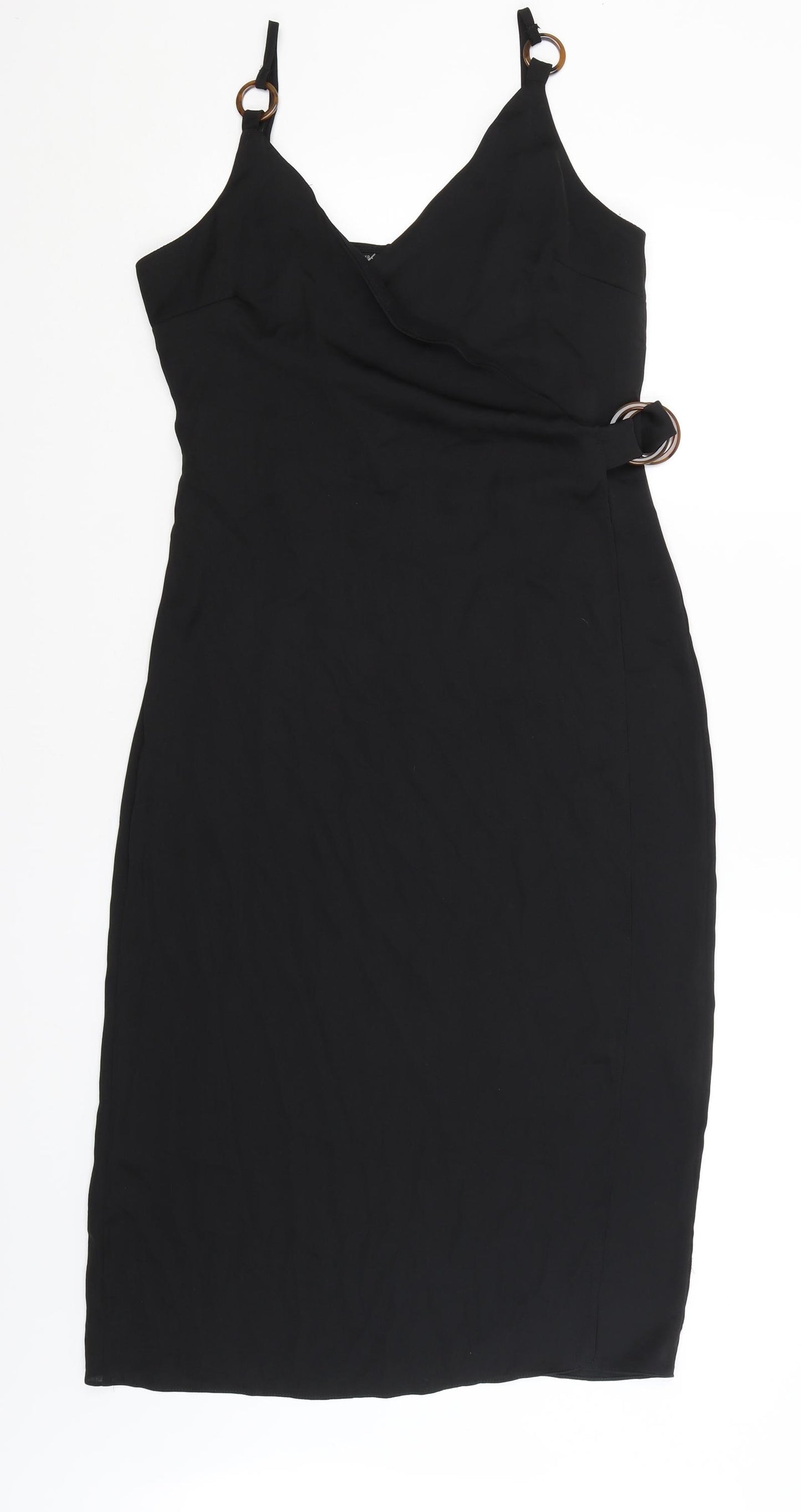 River Island Womens Black   Wrap Dress  Size 12