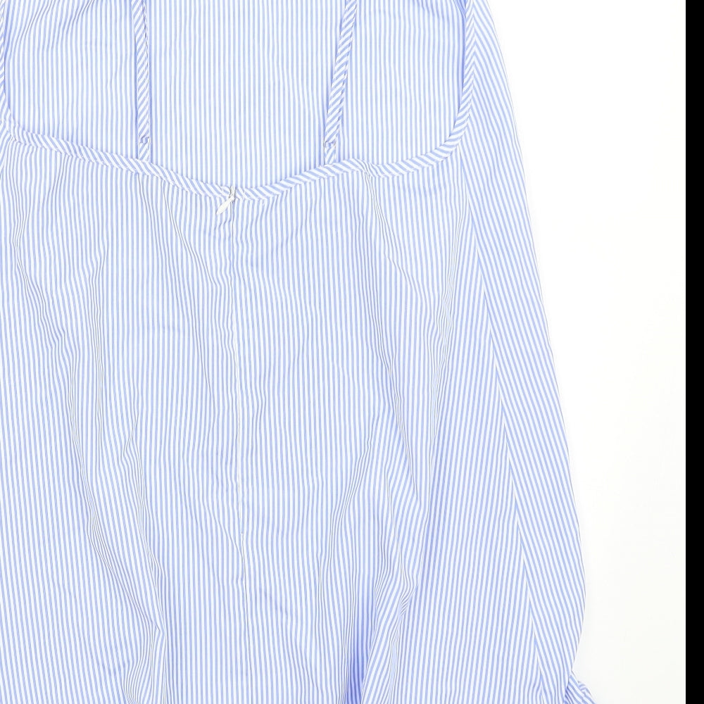 Pretty Little Thing Womens Blue Striped  A-Line  Size 14