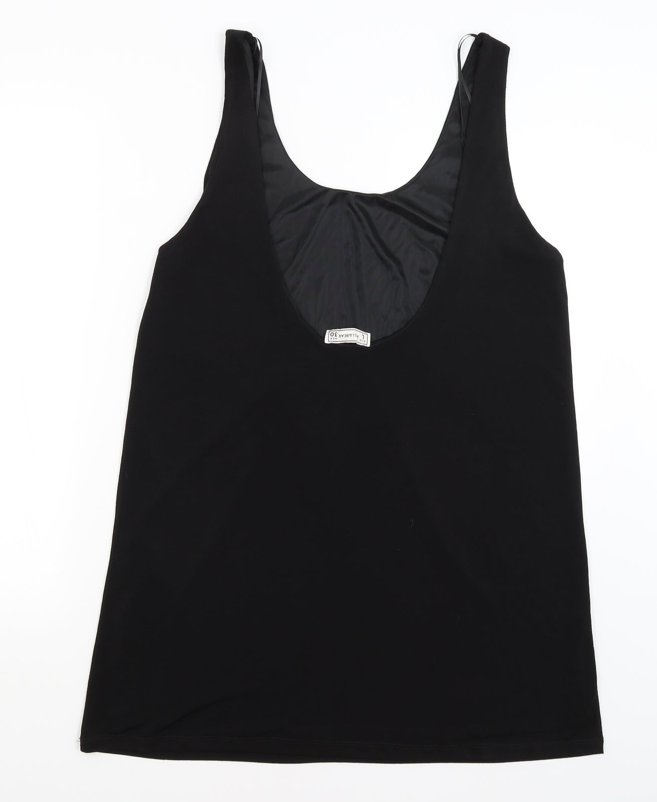 Pull & Bear Womens Black   Basic Tank Size L