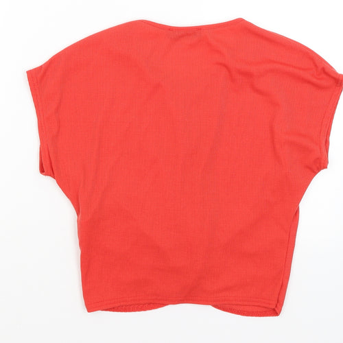 Missguided Womens Red   Cropped T-Shirt Size 12