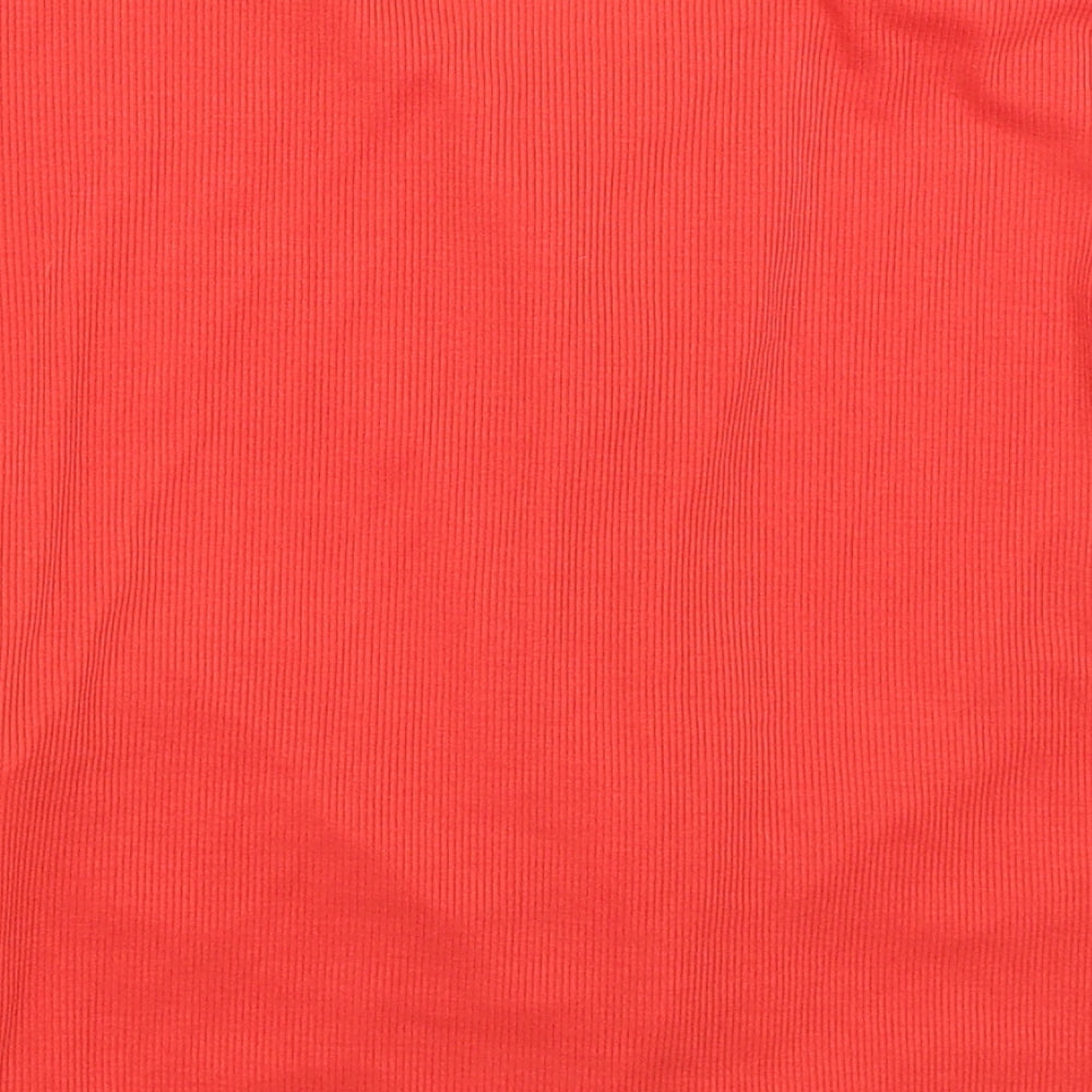 Missguided Womens Red   Cropped T-Shirt Size 12