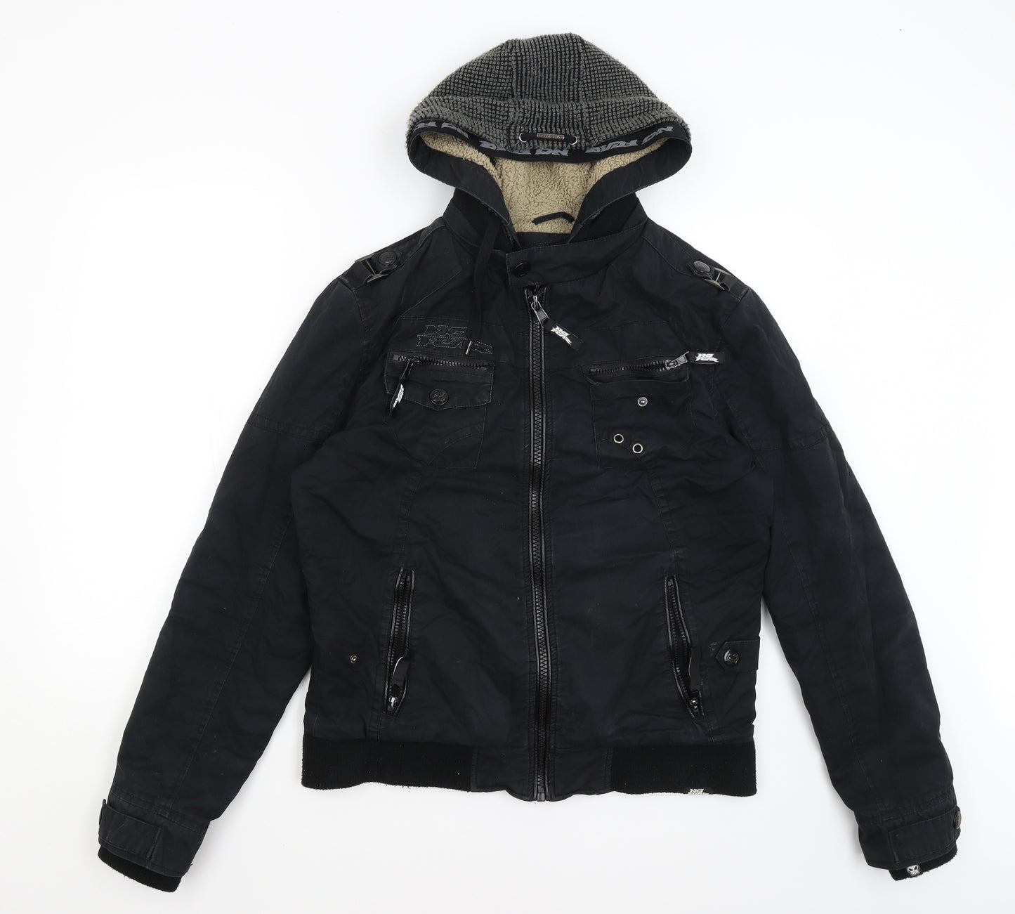 No Fear Mens Black   Windbreaker Coat Size M
