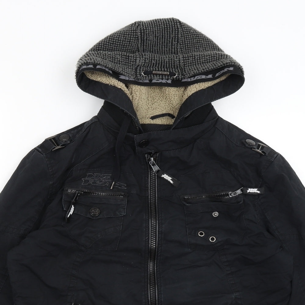 No Fear Mens Black   Windbreaker Coat Size M