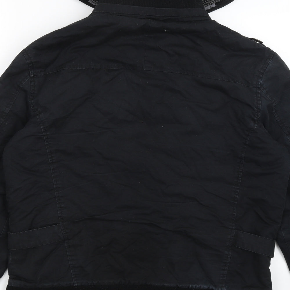 No Fear Mens Black   Windbreaker Coat Size M