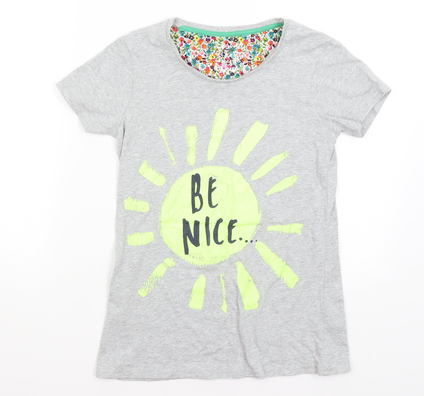 NEXT Girls Grey   Basic T-Shirt Size 13 Years  - Be Nice