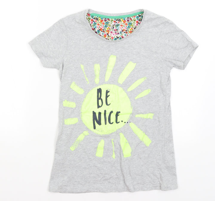 NEXT Girls Grey   Basic T-Shirt Size 13 Years  - Be Nice