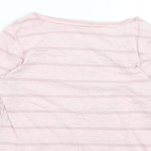 Tom & Rose Womens Pink Striped  Basic T-Shirt Size M