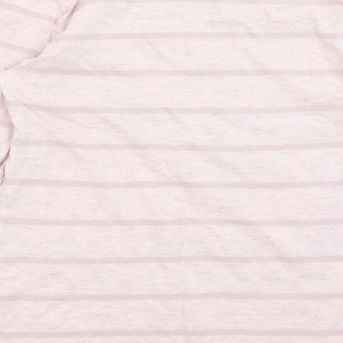 Tom & Rose Womens Pink Striped  Basic T-Shirt Size M
