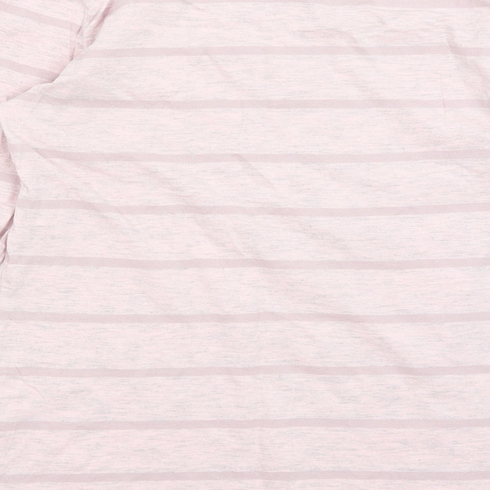 Tom & Rose Womens Pink Striped  Basic T-Shirt Size M
