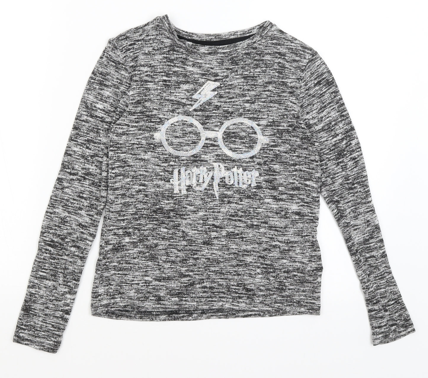 Primark Girls Grey   Basic T-Shirt Size 10-11 Years  - Harry Potter