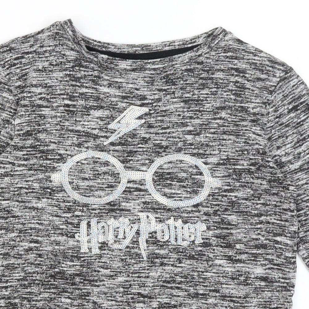 Primark Girls Grey   Basic T-Shirt Size 10-11 Years  - Harry Potter