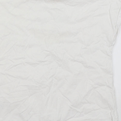 NEXT Girls White   Basic T-Shirt Size 9 Years  - Smile