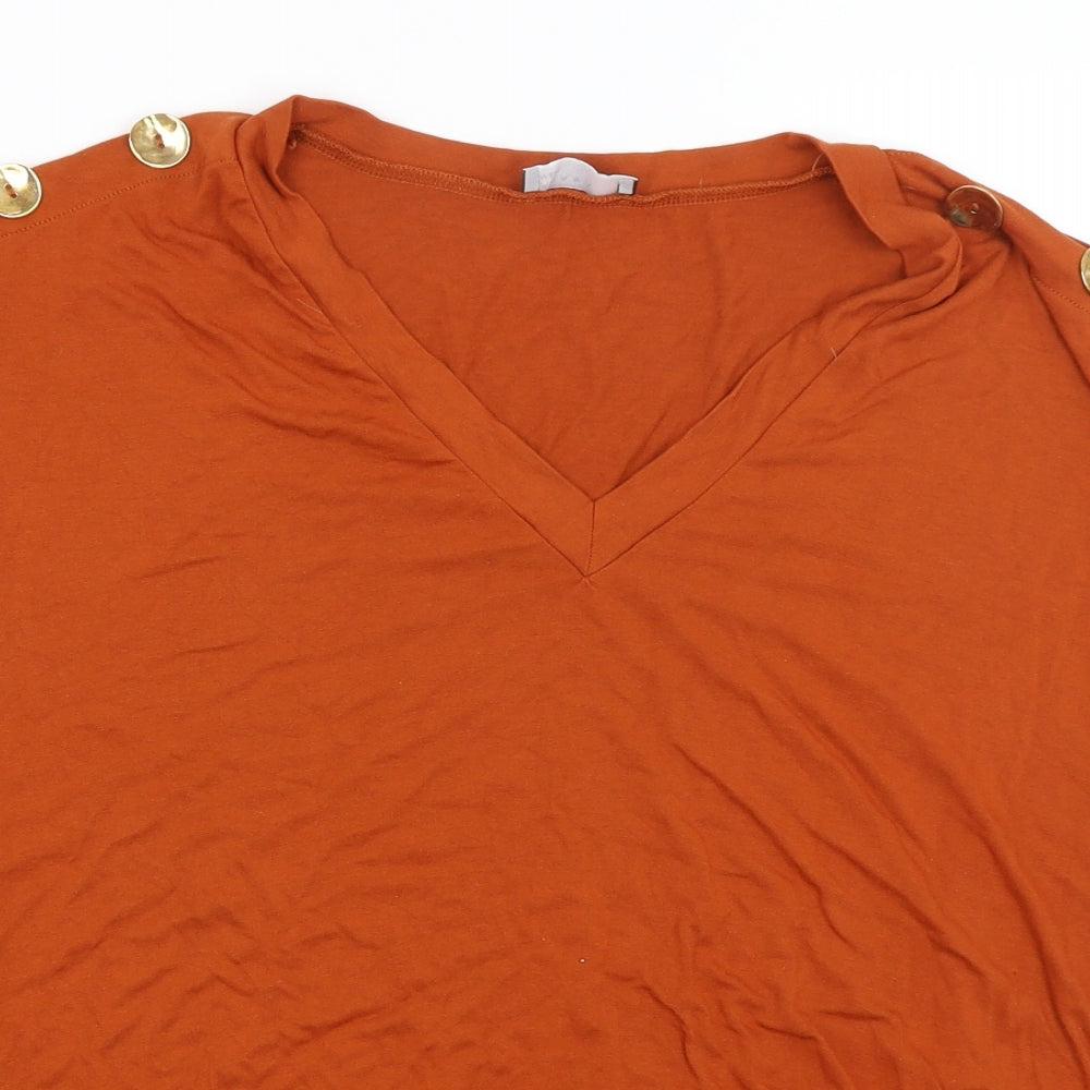 Papaya Womens Orange   Basic T-Shirt Size 16