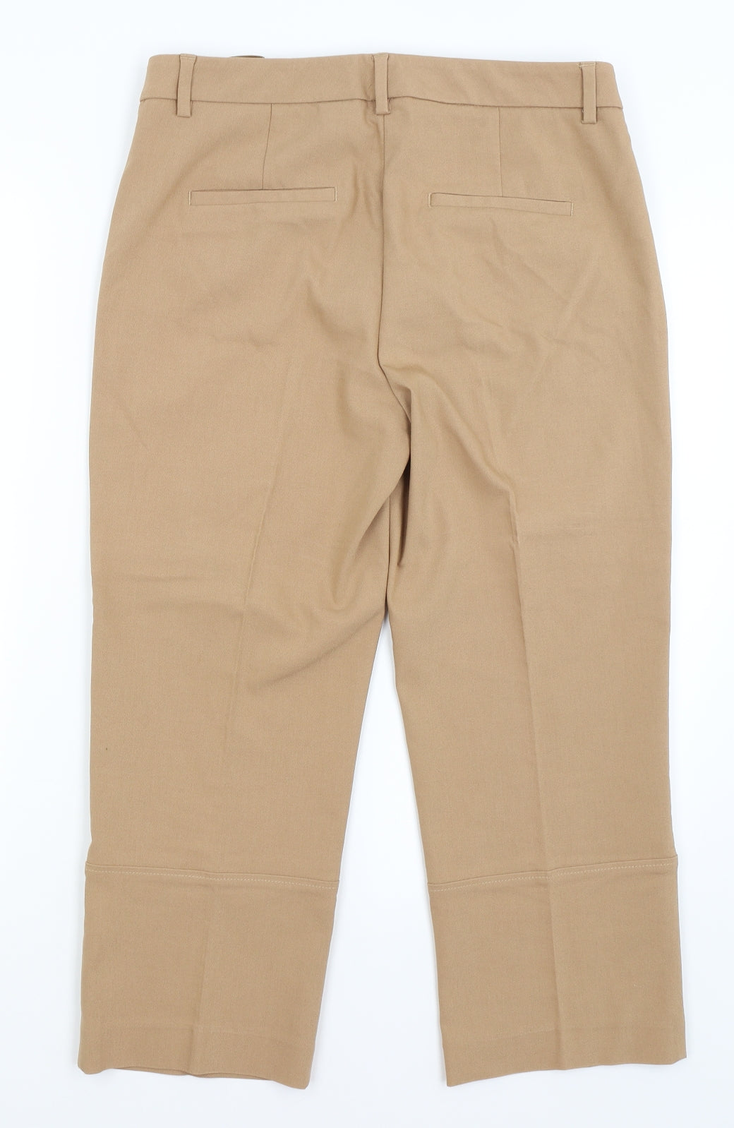 NEXT Womens Brown   Cropped Trousers Size 10 L23 in