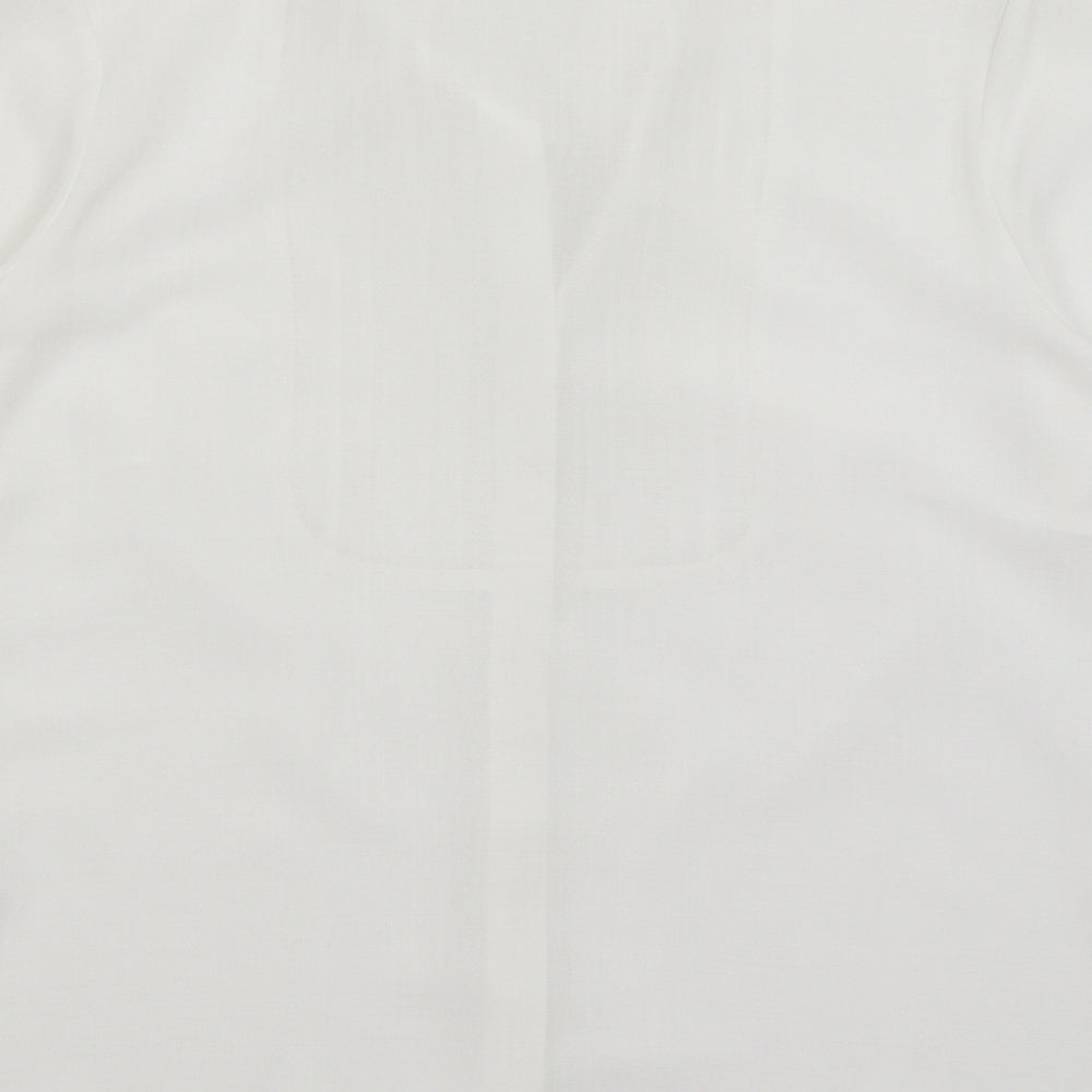 M&S Womens White   Basic Button-Up Size 16
