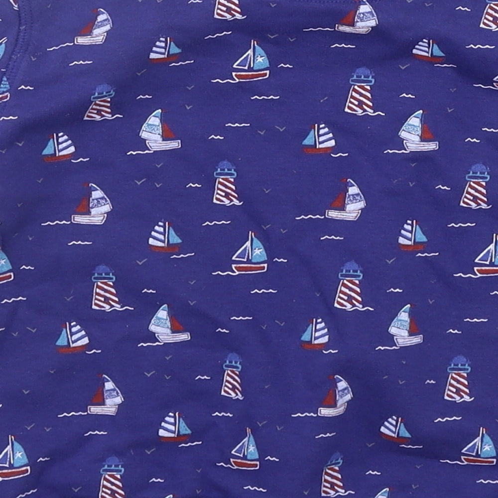 George Boys Blue Geometric  Pullover Jumper Size 3-4 Years