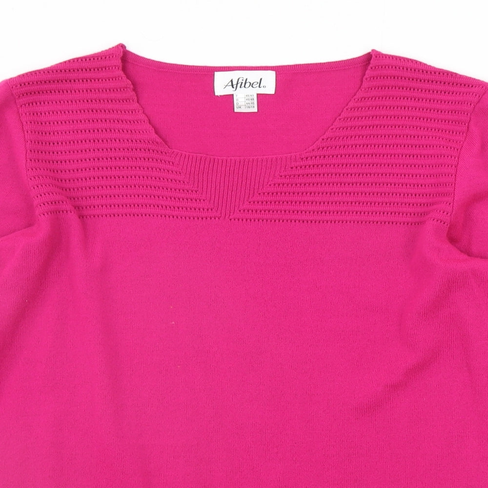 AFIBEL Womens Pink   Shrug Jumper Size 16