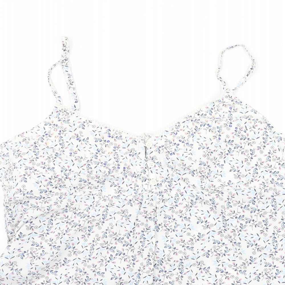 Cheokee Womens White Floral  Basic Blouse Size 18