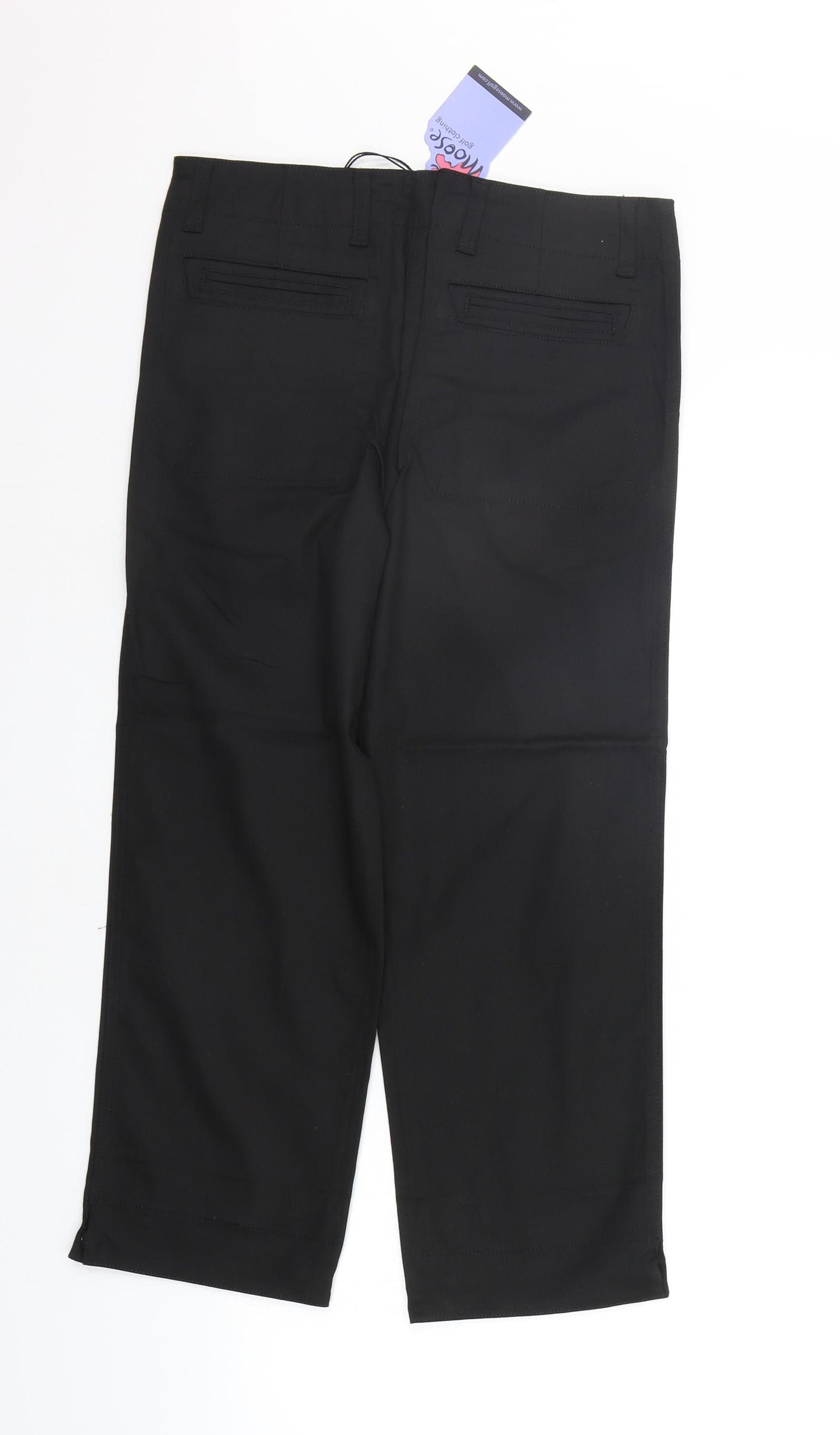 moose Womens Black   Trousers  Size 10 L23 in